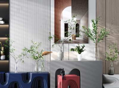 现代水生植物3D模型下载